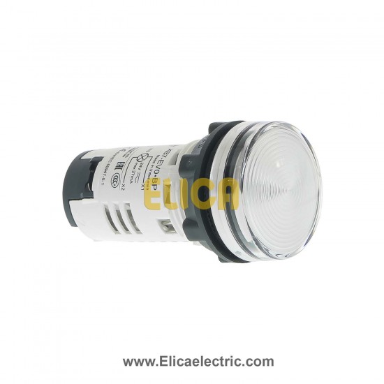 چراغ سیگنال باکالیت سفید اشنایدر الکتریک با LED داخلی 24 ولت AC و DC