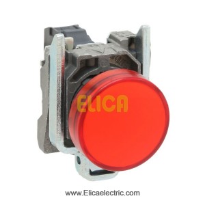 چراغ سیگنال فلزی قرمز با LED داخلی 24  ولت AC و DC