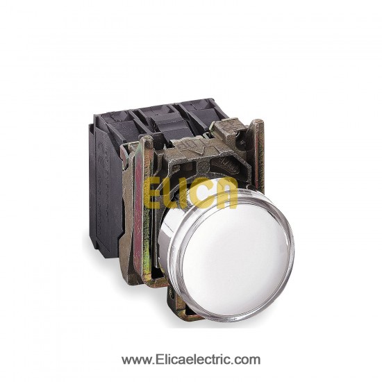 پوش باتن فلزی سفید اشنایدر الکتریک جهت لامپ BA9s بدون لامپ پوش باتن