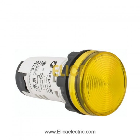 چراغ سیگنال زرد باکالیت اشنایدر الکتریک با LED داخلی 24 ولت AC و DC
