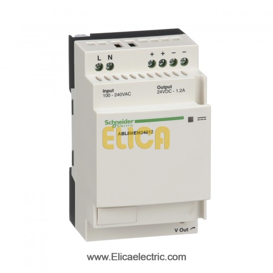 منبع تغذیه اشنایدر الکتریک 30 وات 24 ولت DC با ولتاژ ورودی 100 تا 240 ولت و خروجی 1.2آمپر