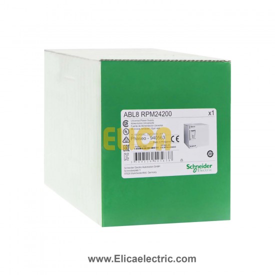 منبع تغذیه اشنایدر الکتریک 480 وات 24 ولت DC با ولتاژ ورودی 100 تا 240 ولت و خروجی 20 آمپر