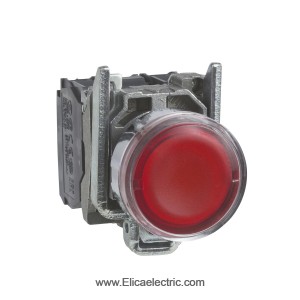 پوش باتن فلزی قرمز با LED داخلی 220 تا 240 ولت AC